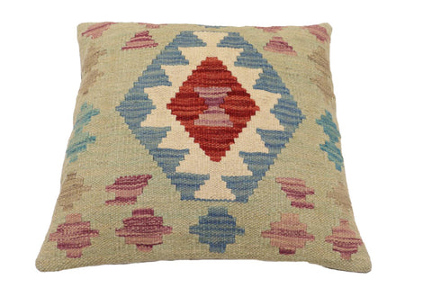 handmade Traditional Pillow Red Blue Hand-Woven SQUARE 100% WOOL Hand woven turkish pillow2 x 2