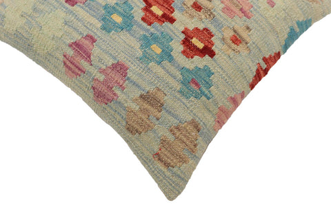 handmade Traditional Pillow Blue Red Hand-Woven SQUARE 100% WOOL Hand woven turkish pillow2 x 2