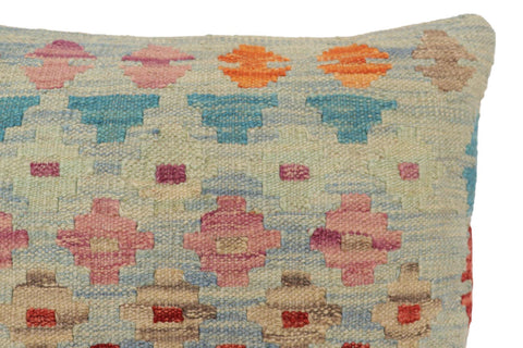 handmade Traditional Pillow Blue Red Hand-Woven SQUARE 100% WOOL Hand woven turkish pillow2 x 2