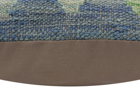 handmade Traditional Pillow Blue Red Hand-Woven SQUARE 100% WOOL Hand woven turkish pillow2 x 2