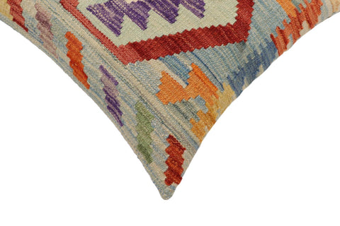 handmade Traditional Pillow Blue Red Hand-Woven SQUARE 100% WOOL Hand woven turkish pillow2 x 2