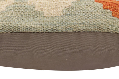 handmade Traditional Pillow Blue Rust Hand-Woven SQUARE 100% WOOL Hand woven turkish pillow2 x 2