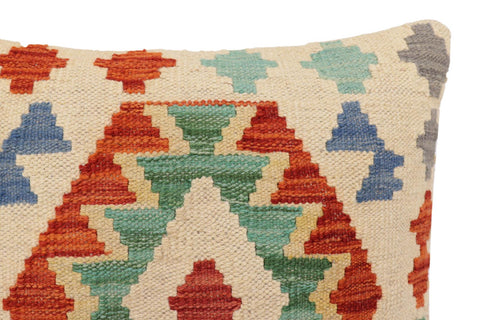 handmade Traditional Pillow Beige Rust Hand-Woven SQUARE 100% WOOL Hand woven turkish pillow2 x 2