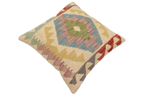 handmade Traditional Pillow Beige Red Hand-Woven SQUARE 100% WOOL Hand woven turkish pillow2 x 2