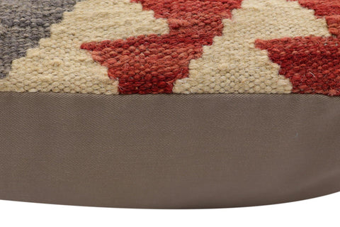 handmade Traditional Pillow Beige Red Hand-Woven SQUARE 100% WOOL Hand woven turkish pillow2 x 2