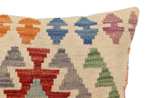 handmade Traditional Pillow Beige Red Hand-Woven SQUARE 100% WOOL Hand woven turkish pillow2 x 2