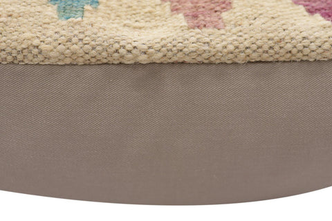 handmade Traditional Pillow Beige Red Hand-Woven SQUARE 100% WOOL Hand woven turkish pillow2 x 2