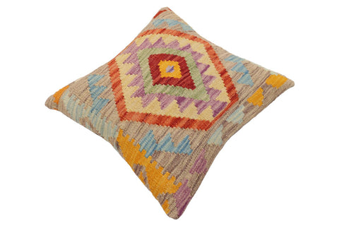 handmade Traditional Pillow Red Blue Hand-Woven SQUARE 100% WOOL Hand woven turkish pillow2 x 2