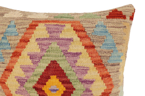 handmade Traditional Pillow Red Blue Hand-Woven SQUARE 100% WOOL Hand woven turkish pillow2 x 2