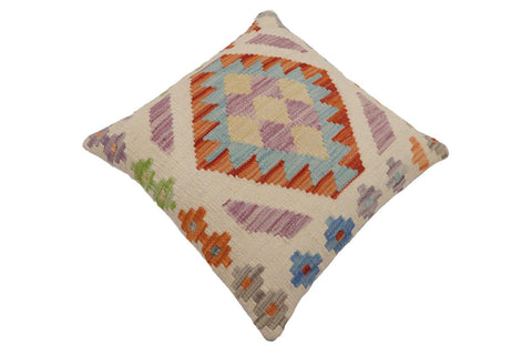 handmade Traditional Pillow Beige Rust Hand-Woven SQUARE 100% WOOL Hand woven turkish pillow2 x 2
