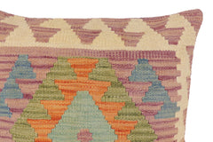 handmade Traditional Pillow Purple Blue Hand-Woven SQUARE 100% WOOL  Hand woven turkish pillow  PILLOW