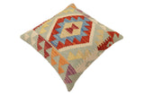 handmade Traditional Pillow Rust Blue Hand-Woven SQUARE 100% WOOL  Hand woven turkish pillow  PILLOW