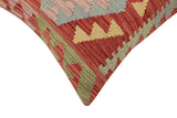 handmade Traditional Pillow Red Beige Hand-Woven SQUARE 100% WOOL  Hand woven turkish pillow  PILLOW