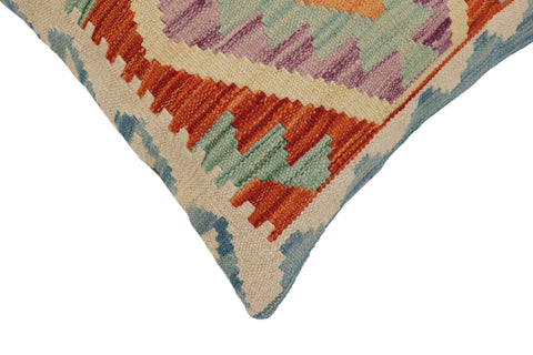 handmade Traditional Pillow Rust Blue Hand-Woven SQUARE 100% WOOL  Hand woven turkish pillow  PILLOW