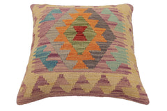 handmade Traditional Pillow Purple Blue Hand-Woven SQUARE 100% WOOL  Hand woven turkish pillow  PILLOW