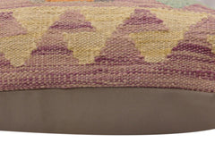 handmade Traditional Pillow Purple Blue Hand-Woven SQUARE 100% WOOL  Hand woven turkish pillow  PILLOW