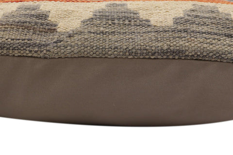 handmade Traditional Pillow Rust Blue Hand-Woven SQUARE 100% WOOL  Hand woven turkish pillow  PILLOW