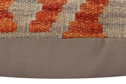 handmade Traditional Pillow Rust Blue Hand-Woven SQUARE 100% WOOL Hand woven turkish pillow2 x 2
