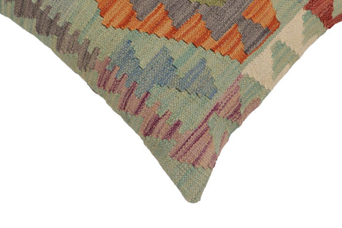 handmade Traditional Pillow Blue Gray Hand-Woven SQUARE 100% WOOL Hand woven turkish pillow2 x 2