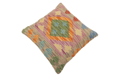 handmade Traditional Pillow Gray Red Hand-Woven SQUARE 100% WOOL Hand woven turkish pillow2 x 2