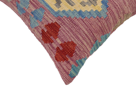 handmade Traditional Pillow Blue Red Hand-Woven SQUARE 100% WOOL Hand woven turkish pillow2 x 2