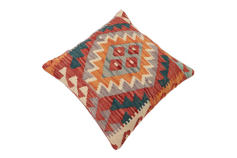 handmade Traditional Pillow Red Rust Hand-Woven SQUARE 100% WOOL Hand woven turkish pillow2 x 2