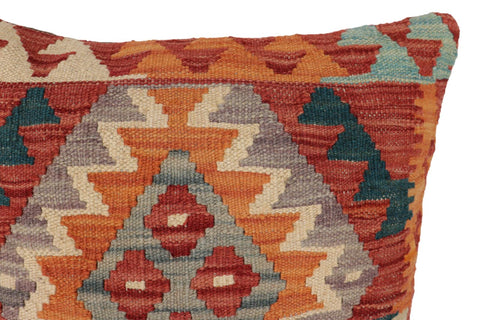 handmade Traditional Pillow Red Rust Hand-Woven SQUARE 100% WOOL Hand woven turkish pillow2 x 2