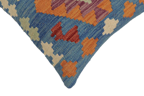 handmade Traditional Pillow Blue Red Hand-Woven SQUARE 100% WOOL Hand woven turkish pillow2 x 2