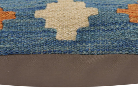 handmade Traditional Pillow Blue Red Hand-Woven SQUARE 100% WOOL Hand woven turkish pillow2 x 2