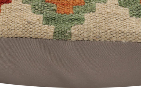 handmade Traditional Pillow Blue Beige Hand-Woven SQUARE 100% WOOL Hand woven turkish pillow2 x 2