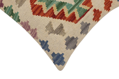 handmade Traditional Pillow Beige Rust Hand-Woven SQUARE 100% WOOL Hand woven turkish pillow2 x 2