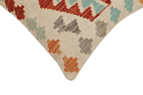 handmade Traditional Pillow Beige Rust Hand-Woven SQUARE 100% WOOL Hand woven turkish pillow2 x 2