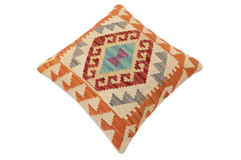 handmade Traditional Pillow Red Beige Hand-Woven SQUARE 100% WOOL Hand woven turkish pillow2 x 2