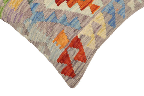 handmade Traditional Pillow Rust Blue Hand-Woven SQUARE 100% WOOL Hand woven turkish pillow2 x 2