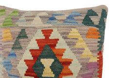 handmade Traditional Pillow Rust Blue Hand-Woven SQUARE 100% WOOL Hand woven turkish pillow2' x 2'