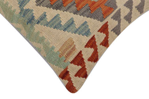 handmade Traditional Pillow Beige Rust Hand-Woven SQUARE 100% WOOL Hand woven turkish pillow2 x 2
