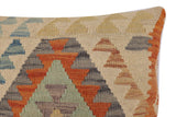 handmade Traditional Pillow Beige Rust Hand-Woven SQUARE 100% WOOL Hand woven turkish pillow2' x 2'