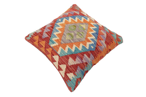 handmade Traditional Pillow Red Rust Hand-Woven SQUARE 100% WOOL Hand woven turkish pillow2 x 2