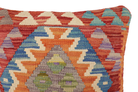 handmade Traditional Pillow Red Rust Hand-Woven SQUARE 100% WOOL Hand woven turkish pillow2 x 2