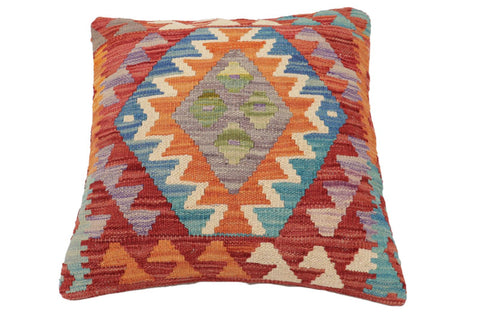 handmade Traditional Pillow Red Rust Hand-Woven SQUARE 100% WOOL Hand woven turkish pillow2 x 2