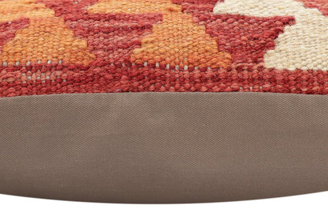 handmade Traditional Pillow Red Rust Hand-Woven SQUARE 100% WOOL Hand woven turkish pillow2 x 2