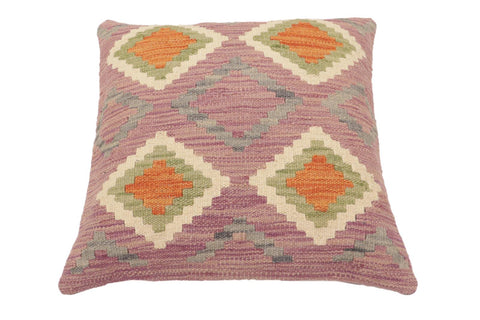 handmade Traditional Pillow Purple Rust Hand-Woven SQUARE 100% WOOL Hand woven turkish pillow2 x 2