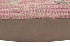 handmade Traditional Pillow Purple Rust Hand-Woven SQUARE 100% WOOL Hand woven turkish pillow2' x 2'