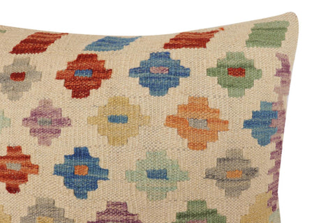 handmade Traditional Pillow Beige Rust Hand-Woven SQUARE 100% WOOL Hand woven turkish pillow2 x 2
