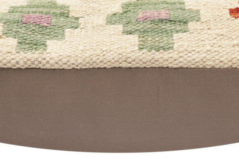 handmade Traditional Pillow Beige Rust Hand-Woven SQUARE 100% WOOL Hand woven turkish pillow2 x 2