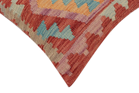 handmade Traditional Pillow Red Blue Hand-Woven SQUARE 100% WOOL Hand woven turkish pillow2 x 2
