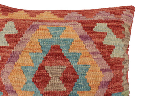 handmade Traditional Pillow Red Blue Hand-Woven SQUARE 100% WOOL Hand woven turkish pillow2 x 2