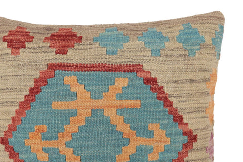 handmade Traditional Pillow Gray Red Hand-Woven SQUARE 100% WOOL Hand woven turkish pillow2 x 2