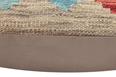 handmade Traditional Pillow Gray Red Hand-Woven SQUARE 100% WOOL Hand woven turkish pillow2 x 2