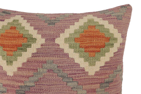 handmade Traditional Pillow Purple Rust Hand-Woven SQUARE 100% WOOL Hand woven turkish pillow2 x 2